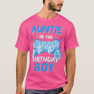 Auntie of the Birthday Boy Matching Video Game Bir T-Shirt