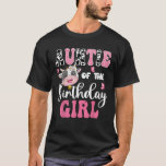 Auntie Of The Birthday Girl Farm Cow 1St Birthday  T-Shirt