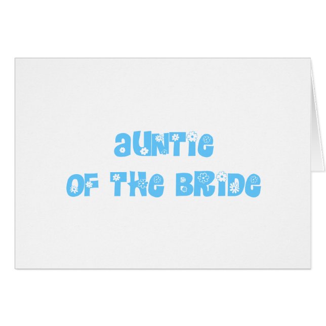 Auntie of the Bride Cards (Front Horizontal)