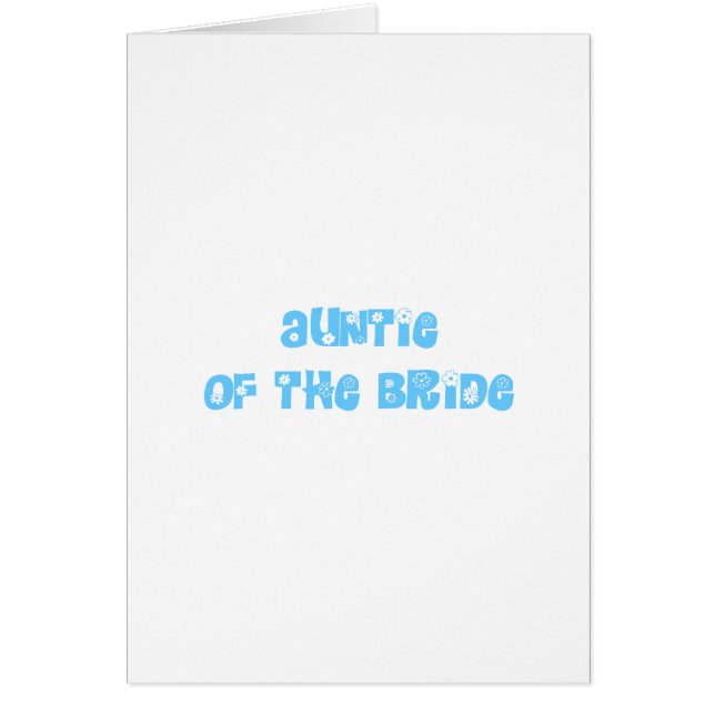 Auntie of the Bride Cards (Front)