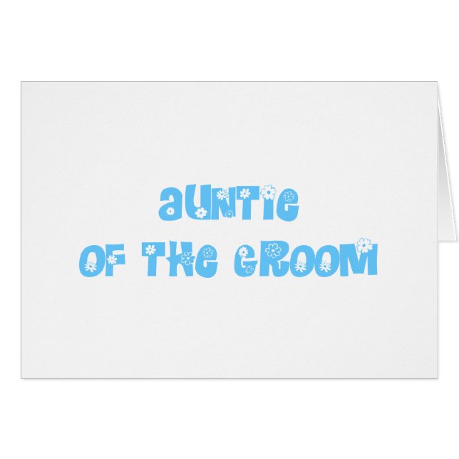 Auntie of the Groom Cards (Front Horizontal)