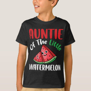 Auntie Of The Little Watermelon Summer Funny Famil T-Shirt