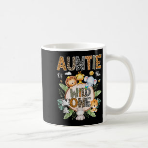 Auntie Of The Wild One First Birthday Safari Jungl Coffee Mug