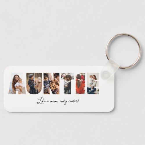 Auntie Photo Collage Keychain