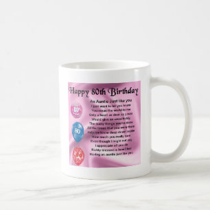Auntie Poem - 80th Birthday Coffee Mug
