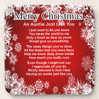 Christmas Poems Drink & Beverage Coasters | Zazzle