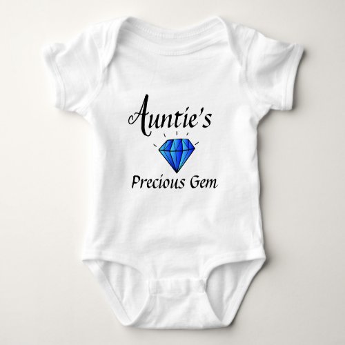 Auntie Precious Gem Niece Nephew Newborn Cute Baby Bodysuit