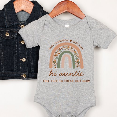 Auntie Pregnancy Announcement Aunt To Be Gift Baby Bodysuit