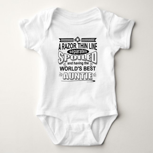 Auntie redefines spoiled baby bodysuit (Front)