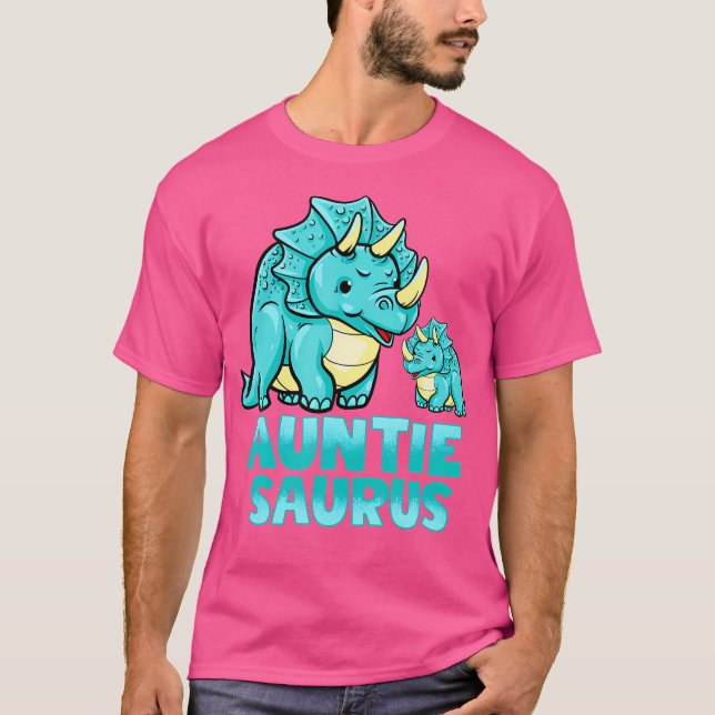 Auntie Saurus Dinosaur Funny Auntiesaurus 	 For Au T-Shirt (Front)
