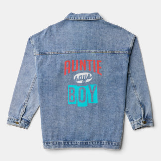 Auntie Says Boy Baby Designs For Pregnancy Denim Jacket