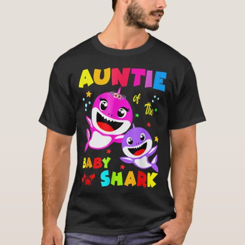 Auntie Shark Birthday Auntie Shark Tees Family Mot