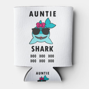 AUNTIE SHARK DOO DOO DOO CAN COOLER