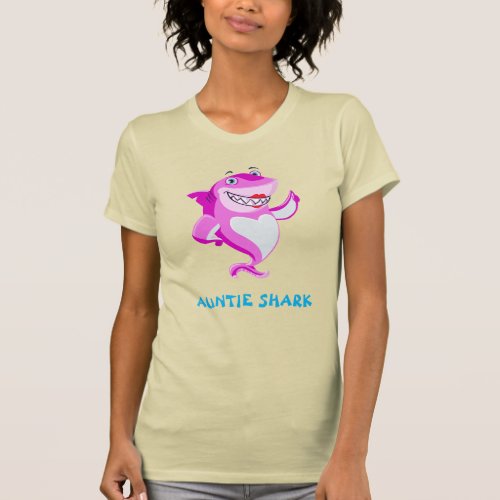 Auntie Shark  Funny Personalized T_Shirt