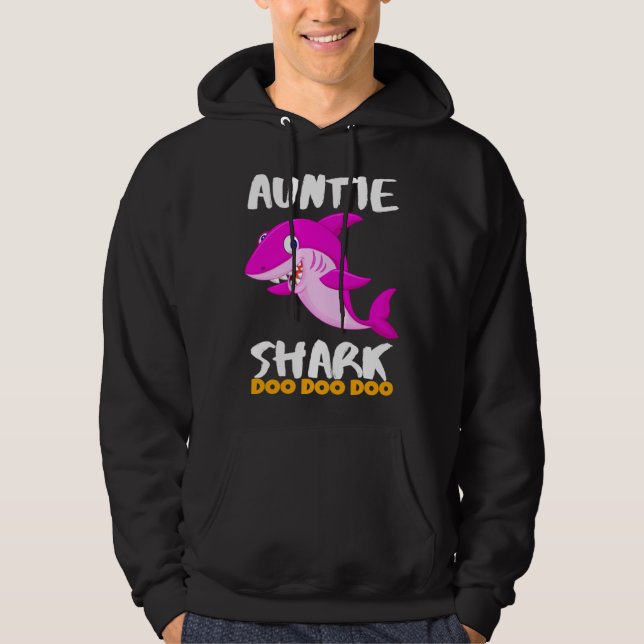 Auntie Shark  Last Minute Hoodie (Front)