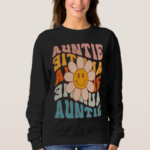 Auntie Smiling Flower Cute Aunt Niece Nephew Idea Sweatshirt