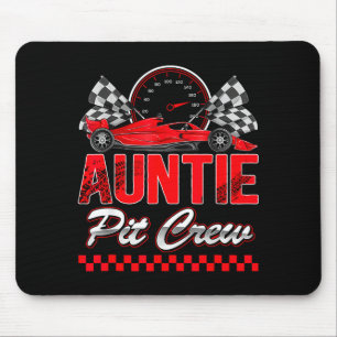 Auntie T Crew Racing Family Race Car Birthday Boy Mouse Pad
