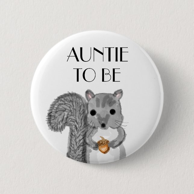 Auntie To Be Baby Shower     Button (Front)