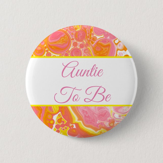 Auntie To Be | Baby Shower  Button (Front)
