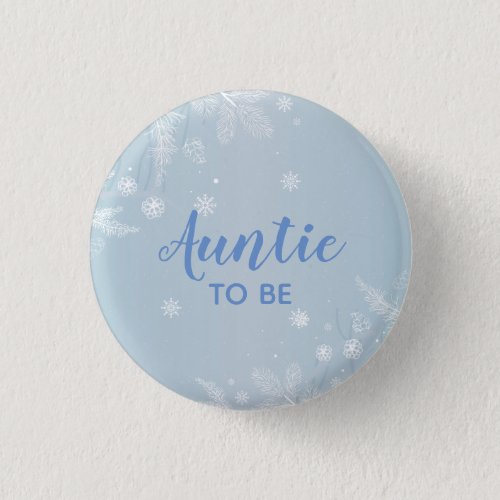 Auntie to be Blue Baby Boy Shower l New Aunt Button