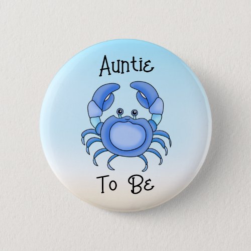 Auntie to Be  Cute Fish Under the Sea  Button