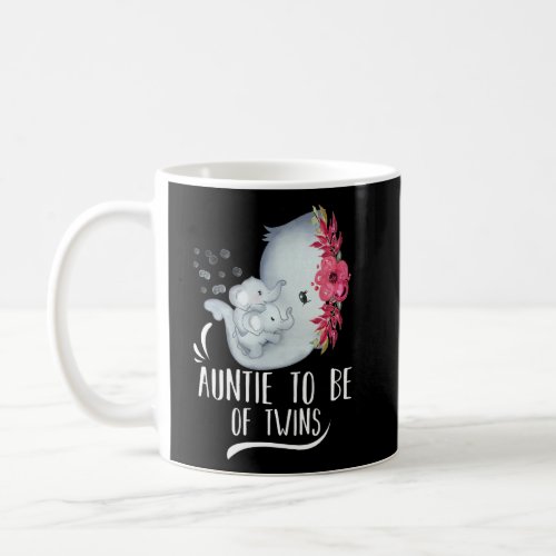 Auntie To Be Of Twins Elephant Baby Shower  Coffee Mug