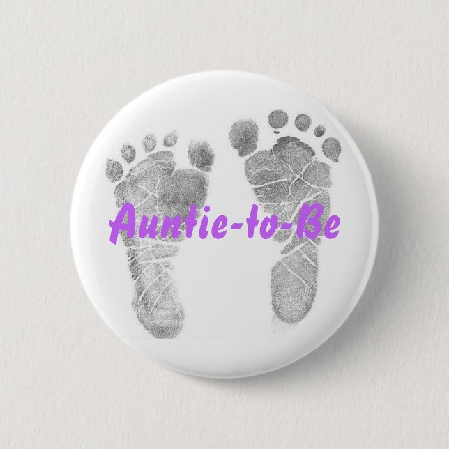Auntie-to-Be Pinback Button (Front)