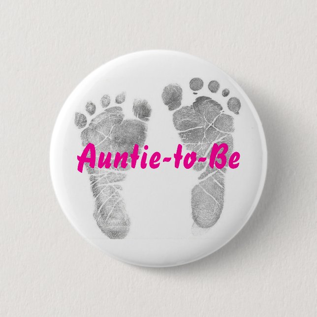 Auntie-to-Be Pinback Button (Front)