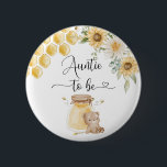 Auntie to be sunflower honey bear button<br><div class="desc">Auntie to be sunflower honey bear button.
Matching items available.</div>