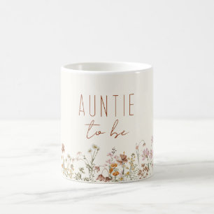 Auntie to Be Wildflower Baby Shower Coffee Mug