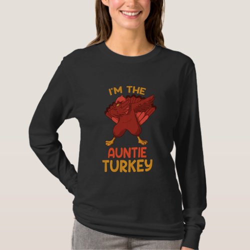 Auntie Turkey Matching Family Group Thanksgiving P T_Shirt