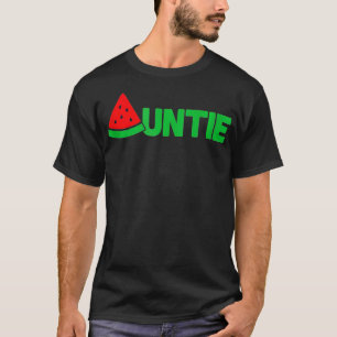 Auntie Watermelon Funny Summer Tropical Fruit Aunt T-Shirt