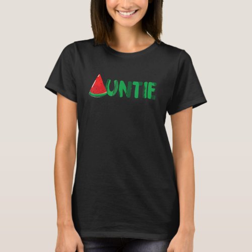 Auntie Watermelon  Matching Family Summer Fruit Br T_Shirt