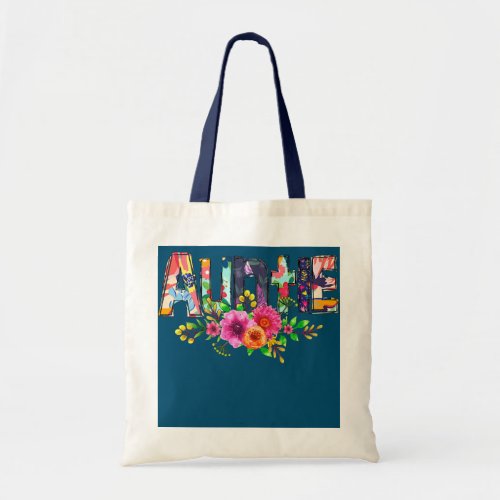 Auntie With Butterflies Flower New Auntie Tote Bag