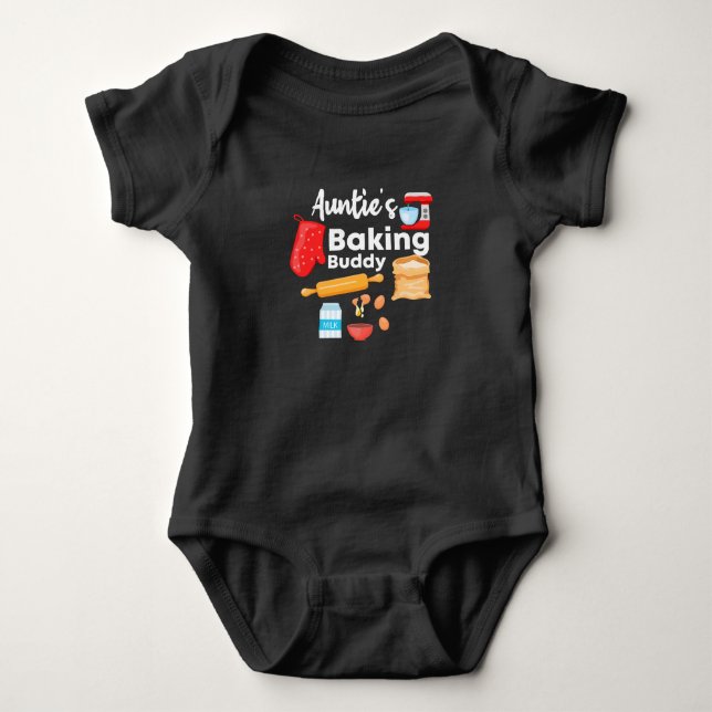 Auntie's Baking Buddy Baking Buddy Baby, Baby  Bodysuit (Front)