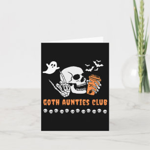 Aunties Club Aunt Halloween Spooky Gothic Skeleton Card