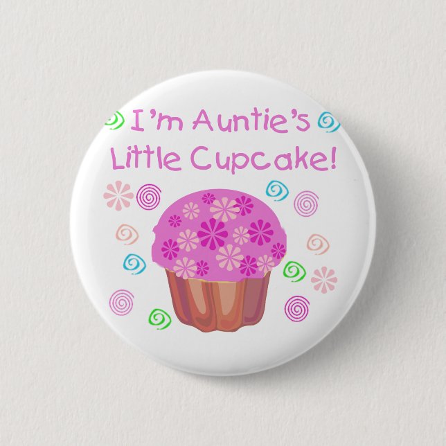 Auntie's Cupcake Pinback Button (Front)