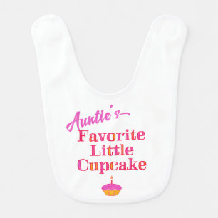 Auntie's Favorite Little Cupcake Baby Bib