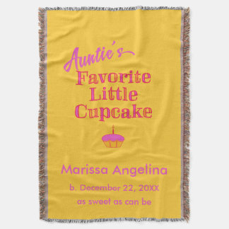 Aunties Favorite Little Cupcake Throw Blanket