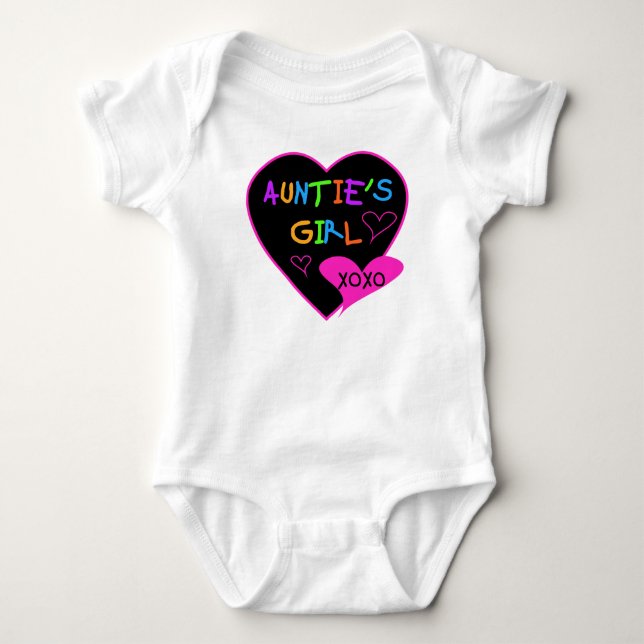 Aunties Girl t shirts, mugs, hats, and more Baby Bodysuit (Front)