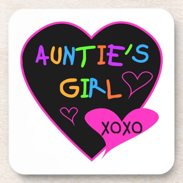 Aunties Girl t shirts, mugs, hats, and more Beverage Coaster (Front)
