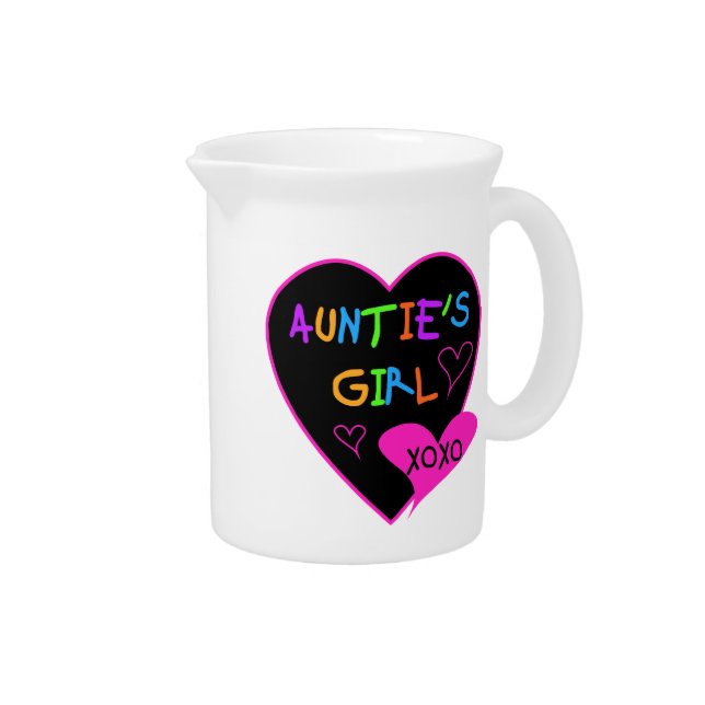 Aunties Girl t shirts, mugs, hats, and more Beverage Pitcher (Right)