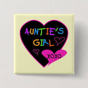 Aunties Girl t shirts, mugs, hats, and more Button