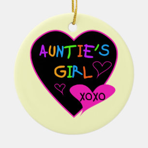 Aunties Girl t shirts, mugs, hats, and more Ceramic Ornament