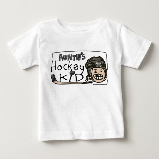 Auntie's Hockey Kid Baby T-Shirt (Front)