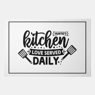 Auntie's Kitchen Love Served Daily Doormat