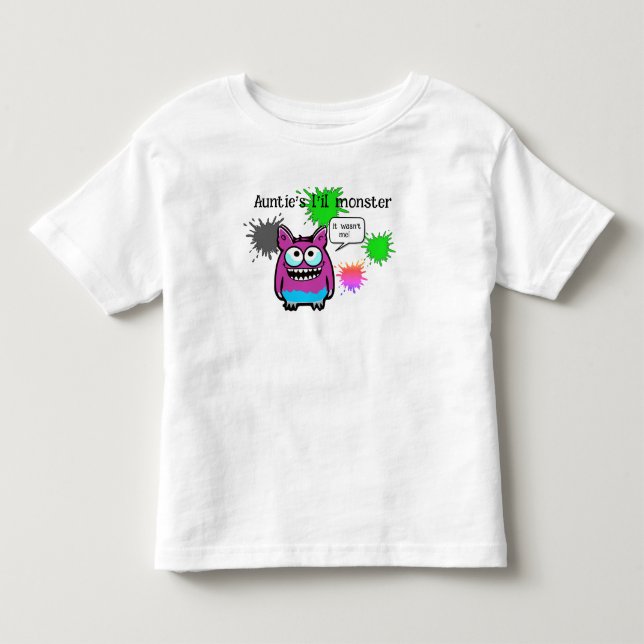 Auntie's l'il monster toddler t-shirt (Front)