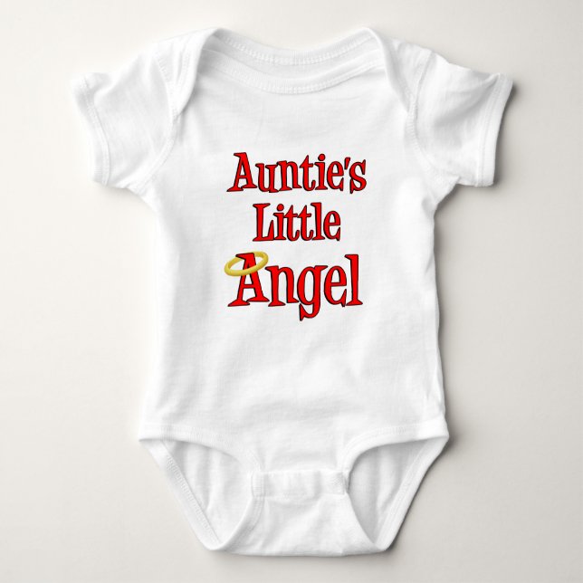 Auntie's Little Angel Baby Bodysuit (Front)