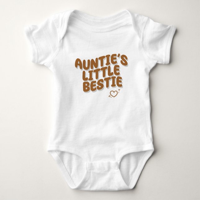 Auntie's Little Bestie Baby Bodysuit (Front)