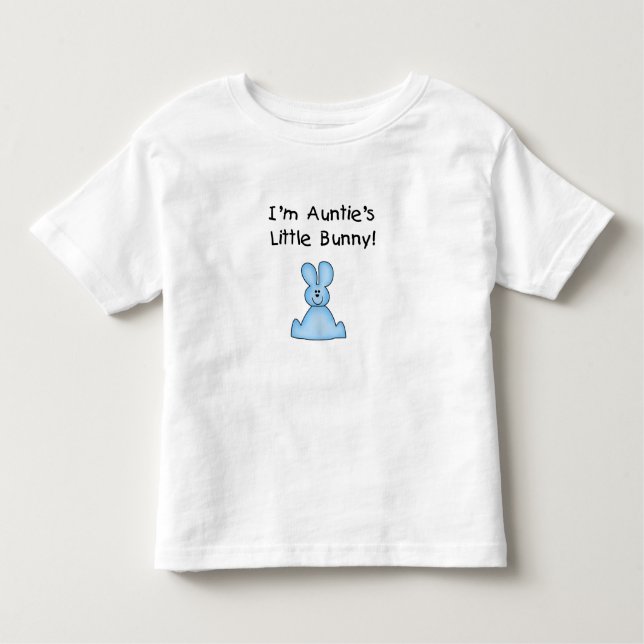 Auntie's Little Bunny (blue) T-shirt (Front)